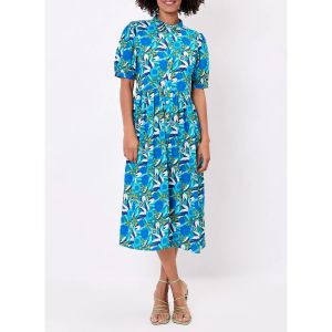 La Fiancee Du Mekong  Robes midi Robe chemisier imprim&eacute;e midi fluide COLETTE
