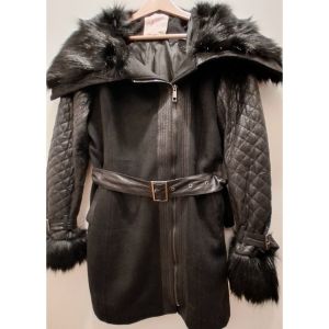 Moony Mood  Manteau Manteau Fausse Fourrure noir - Taille L - MOONY MOOD - NEUF