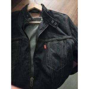 Levis  Veste Blouson en jean noir