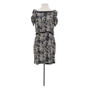 Maje  Robe courte Robe en soie beige