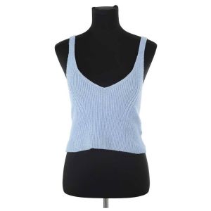 Vanessa Bruno  Debardeur Top sans manche en coton bleu