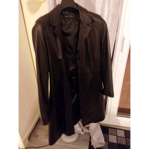 Aqua Leather  Veste Manteau long cuir