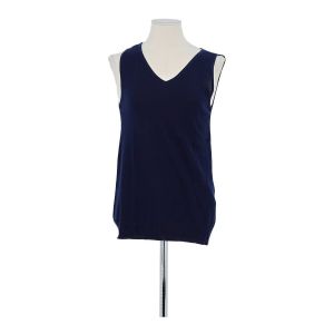 Claudie Pierlot  Pull Top sans manche en coton marine