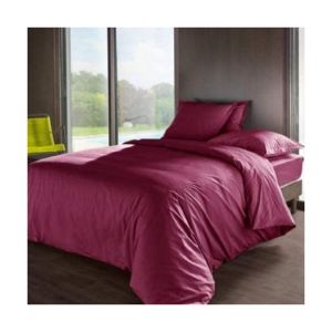 Vent Du Sud  Housses de couettes Housse de couette Aubergine percale de coton 80 fils 140x200 cm