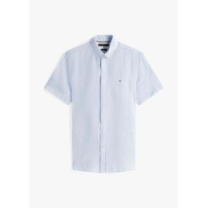 Tommy Hilfiger  Chemise Chemise manches courtes  bleue en lin