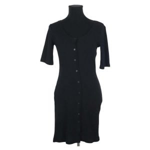 Des Petits Hauts  Robe courte Robe en coton noire