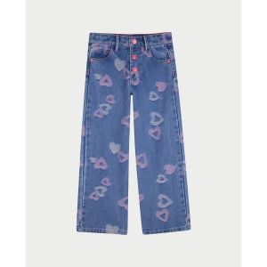 Billieblush  Jeans enfant Pantalon Denim Jacquard Coupe Droite