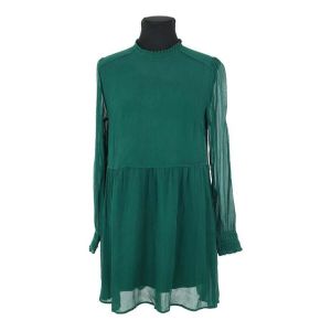 Sézane  Robe courte Robe en soie verte