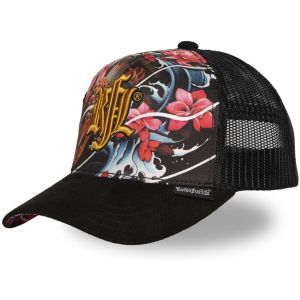 Rock&rsquo;n Free Life  Casquette Casquette enfant avec filet, logo brod&eacute; et visi&egrave;re su&eacute;dine