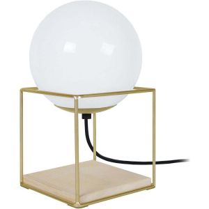 Tosel  Lampes de bureau Lampe a poser étagère métal or et blanc