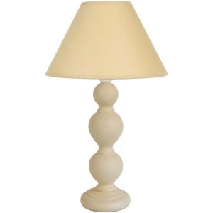 Tosel  Lampes de bureau Lampe de chevet colonne bois crème