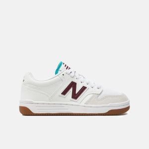 New Balance  Baskets GSB480FT-WHITE/BORDEAUX