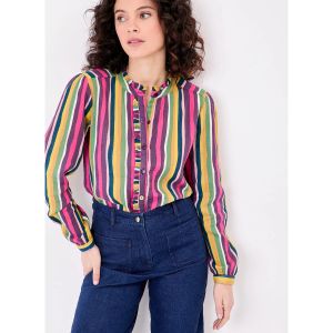 La Fiancee Du Mekong  Chemise Chemise brodée gaze de coton bio ENOLA