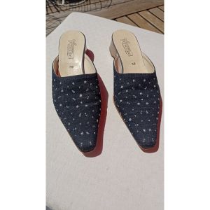 Essentiel  Mules MULES toile incrustations brillantes