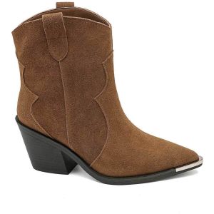 Vera Collection  Bottines Bottines santiags &agrave; Cuir daim bout m&eacute;tallique