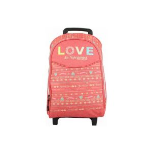 Les Tropéziennes par M Belarbi  Sac à main Sac à dos roues Tropéziennes motif ethnique Love corail 2S