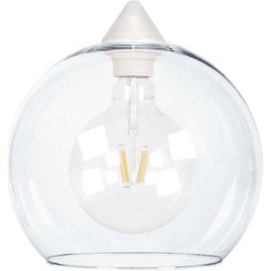 Tosel  Lustres, suspensions et plafonniers Suspension globe verre blanc et transparent