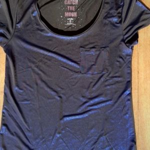 Undiz  T-shirt Tee-shirt bleu métallisé