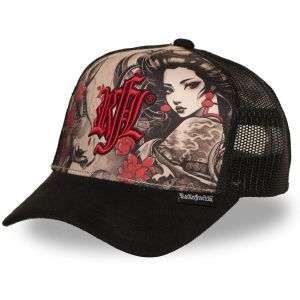 Rock&rsquo;n Free Life  Casquette Casquette enfant avec filet, logo brod&eacute; et visi&egrave;re su&eacute;dine