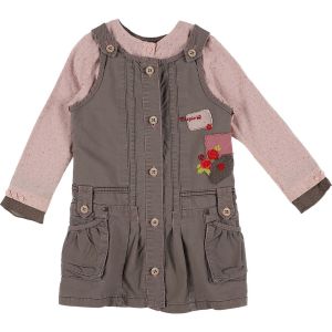 Chipie  Ensembles enfant Ensemble robe + blouse (réversible) rose, taupe