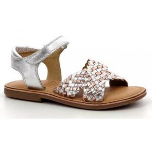 Mod'8  Sandales enfant CANIBRAID ARGENT-ROSE OR