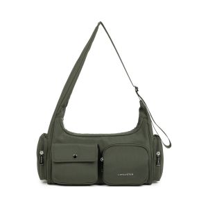 LANCASTER  Sac bandouli&egrave;re Sac besace Zipp&eacute; Basic Pocket 510-92 Kaki Fonc&eacute;