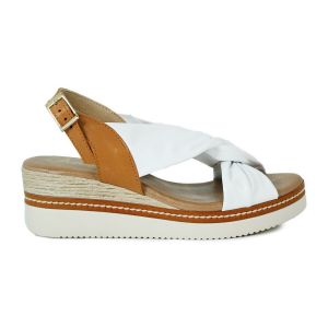 Aplauso  Sandales SANDALIAS DE PIEL CON CUÑA Y PLANTA DE GEL  229 BLANCO