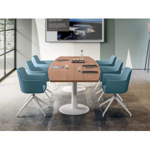 Table de réunion plateau tonneau