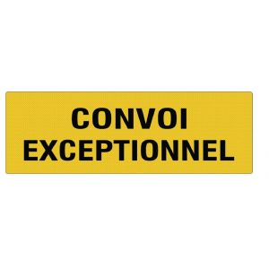 Panneau réglementaire Convoi exceptionnel avec texte sur 2 lignes