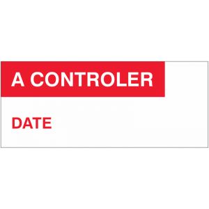Etiquettes de contrôle repositionnables avec texte - A contrôler