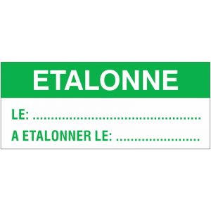 Etiquettes de contrôle repositionnables avec texte - Etalonner