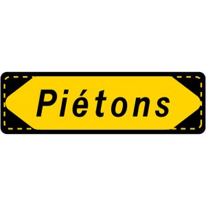 Panneaux de déviation des piétons sur pieds