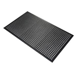 Tapis anti fatigue avec trous, spécial pour milieu huileux et humide