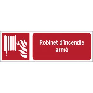 Panneaux ISO 7010 horizontaux Robinet d'incendie armé - F002