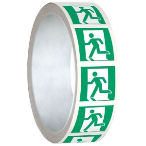 Pictogramme ISO 7010 en rouleau Sortie de secours (à gauche) - E001