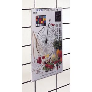 Porte-affiches en plexiglas pour grille d'exposition modulable