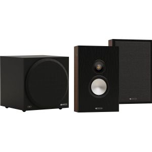 Packs d'enceintes compactes Monitor Audio Bronze On Wall 2.1 Noyer