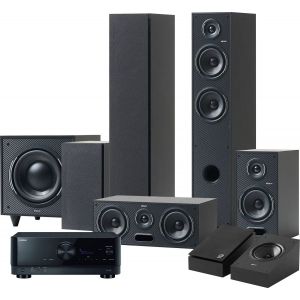 Home-cinéma composés Yamaha RX-V6A + Horus 11F HCM 5.1.2 Noir carbone