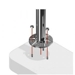 Poteau garde-corps - rond - diamètre 42,4 mm - 970 mm - inox 316 - poli miroir Design Production