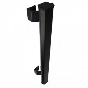 Bâton maréchal Phare en aluminium laqué noir mat 9005 - adaptable - longueur 2500 mm Atrius