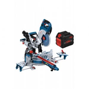 Scie à onglet sans fil 18V - Bi-turbo - Ø216 mm - GCM 18V-216 DC + 1 Batterie Pro core - 18V - 12AH BOSCH
