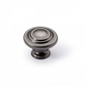 Bouton de meuble rond Essa - diamètre 32 mm - par 4 - Aspect étain HETTICH