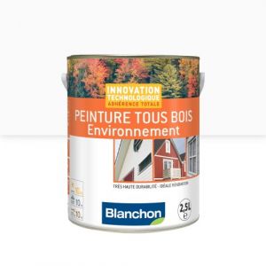 Peinture microporeuse - blanc 9016 - 2,5 L - Tous Bois Environnement BLANCHON