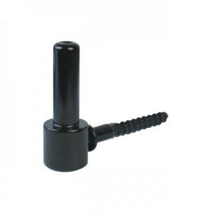 Gond à vis bois en acier zingué noir - pivot 12 mm - longueur 60 mm TORBEL