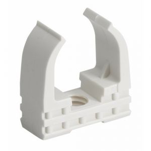 Clip à tube standard pour conduits Ø25mm - Gris - Mureva FIX SCHNEIDER