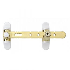 Entreb&acirc;illeur de s&eacute;curit&eacute; &agrave; cl&eacute; pour fen&ecirc;tre 1 ou 2 vantaux - Airlock dor&eacute; SOCONA