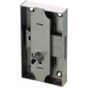 Serrure de meuble S45 - type 12.041- acier blanchi - axe 25 - gauche SERFA
