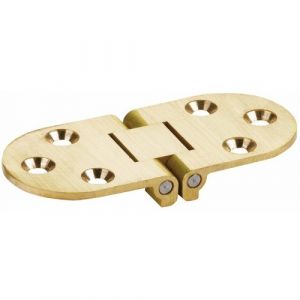 Charnière invisible ronde-laiton chromé - hauteur 30 mm - longueur 68 mm A LENNE