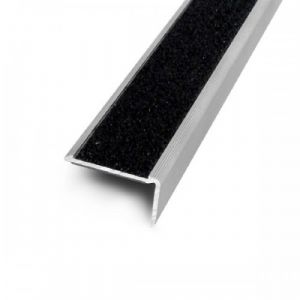 Nez de marche adhésif 25B à bande en aluminium anodisé 3000x25x15 mm DINAC