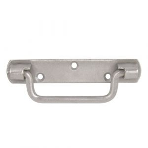 Poign&eacute;e sur platine zingu&eacute;e St Etienne en inox 316 - bouts ronds TORBEL